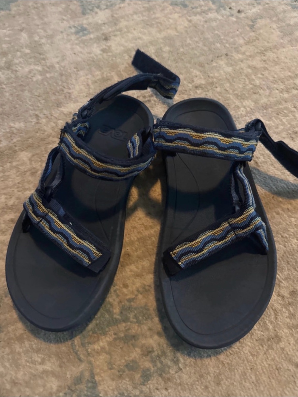 Teva Navy Blue Kids Sandals with Patterned Straps